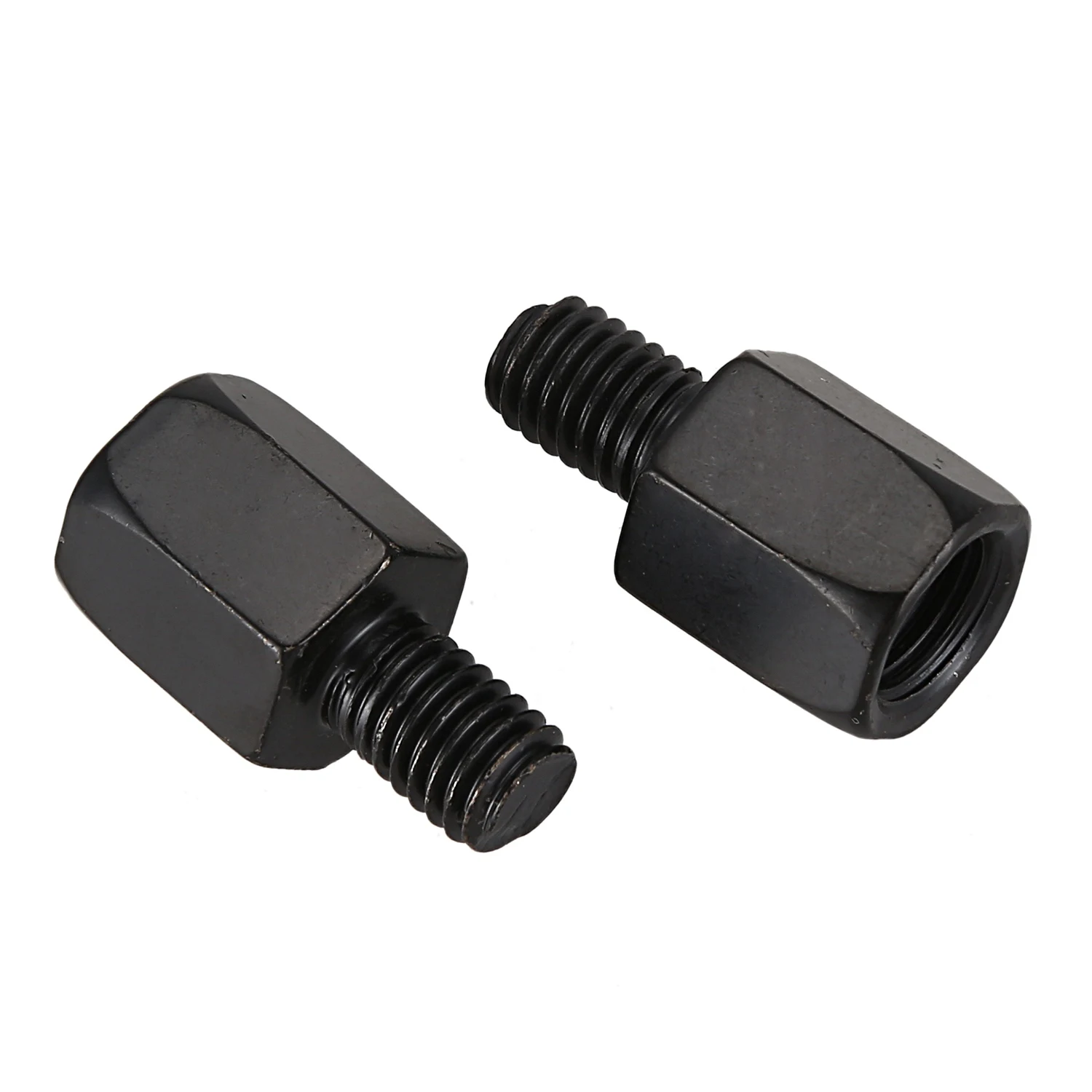 

2 PCS motorcycle MIRROR ADAPTORS CONVERTS CLOCKWISE 8MM TO 10MM BLACK