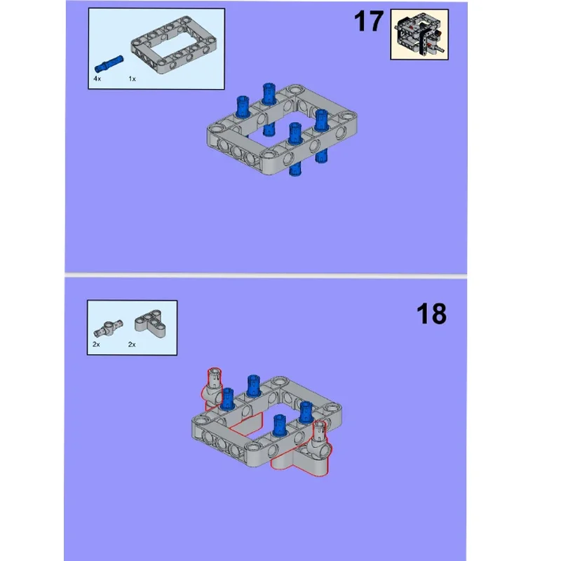 3-Achs-Anhänger 119 stücke Moc High-Tech-Autor äder Set Baustein DIY technische Pin Liftarm Teile Suspend et trailer Ziegel Spielzeug