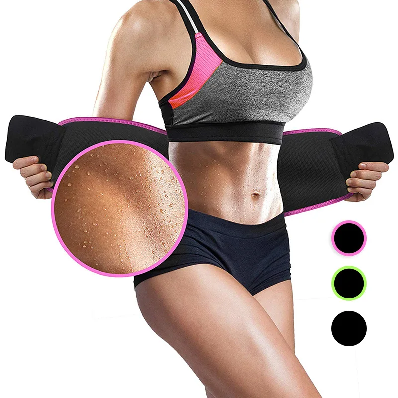 

Sweat adjustable color warm fitness running waist belt waist cinching belt for both men and women