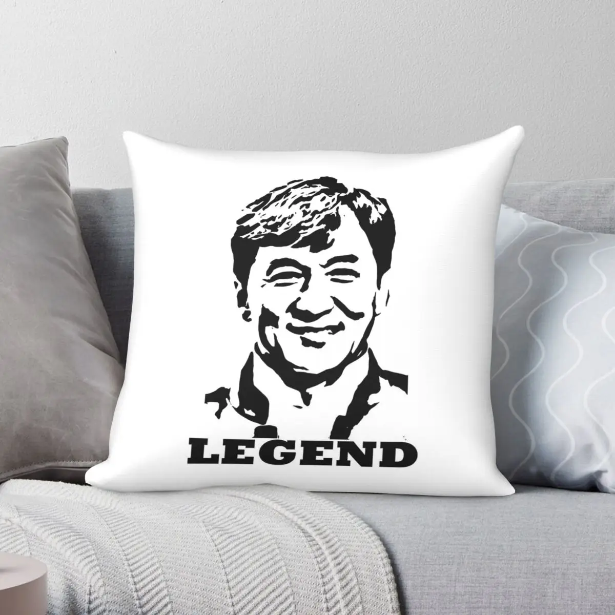 Наволочка Legend Jackie Chan, квадратная, из полиэстера, льна, бархата, креативная декоративная наволочка для подушки, чехол для домашней подушки, оптом