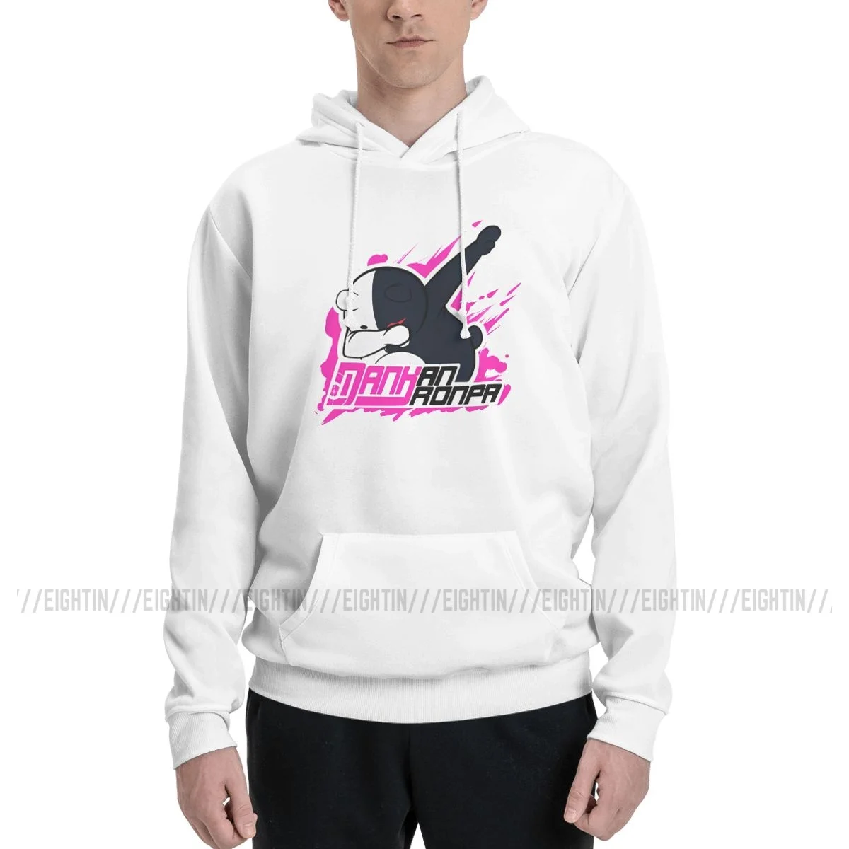 

Novelty Hoodies Couple Thin Fleece Sweatshirt Men's DANKanronpa Monokuma Pure Cotton Danganronpa Sweatshirt Original Hooded Tops