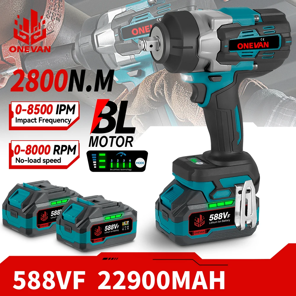 2800N.M Torque Brushless Electric Impact Wrench 5 Speeds Cordless Screwdrive Battery Wrench Power Tool For Makita 18V Battery