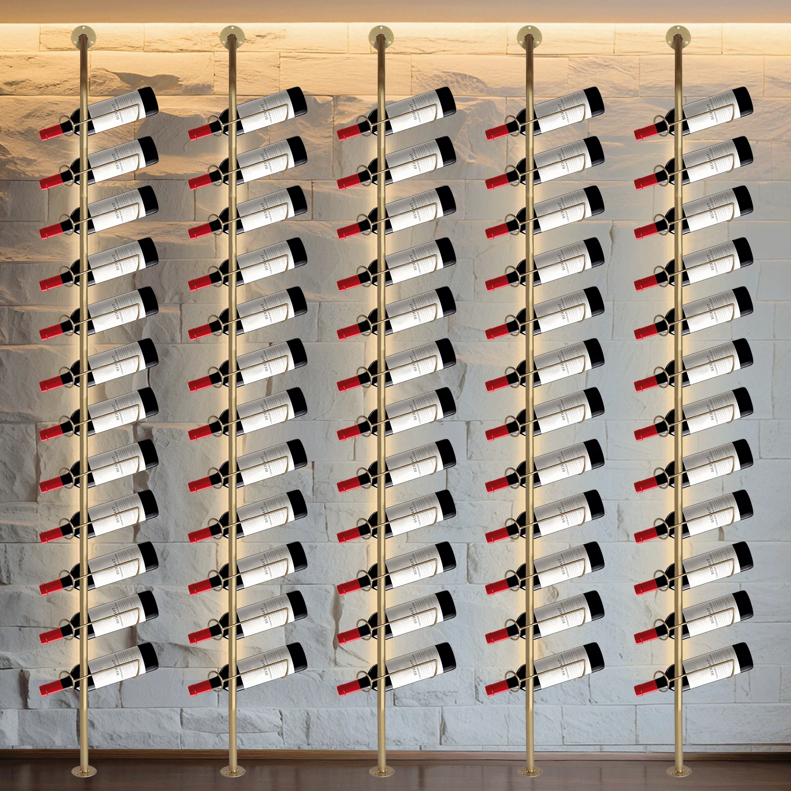 

Detachable Wine Storage Organizer for 12 Wine Bottles 3/6 Pack Modern Wine Rack Space-saving for Bar Cellars Kitchen Dining Room