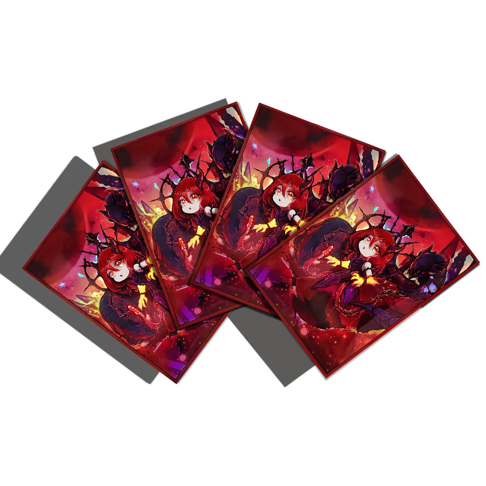 50pcs 63x90mm Holographic Anime Card Sleeves Promethean Princess Bestower of Flames Board Game Trading Card Protector for YGO