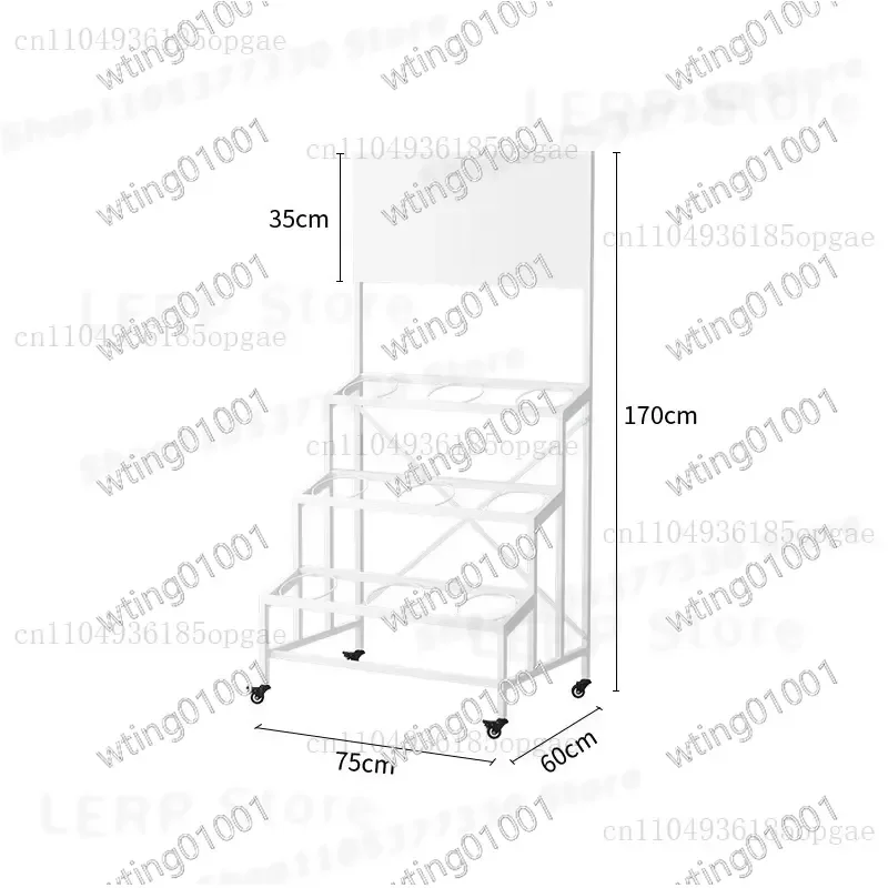 for Florist Multi Tier Removable Ladder Shelf Plastic Bucket Rack Living Room Display Stand Flower Arrangement Storage