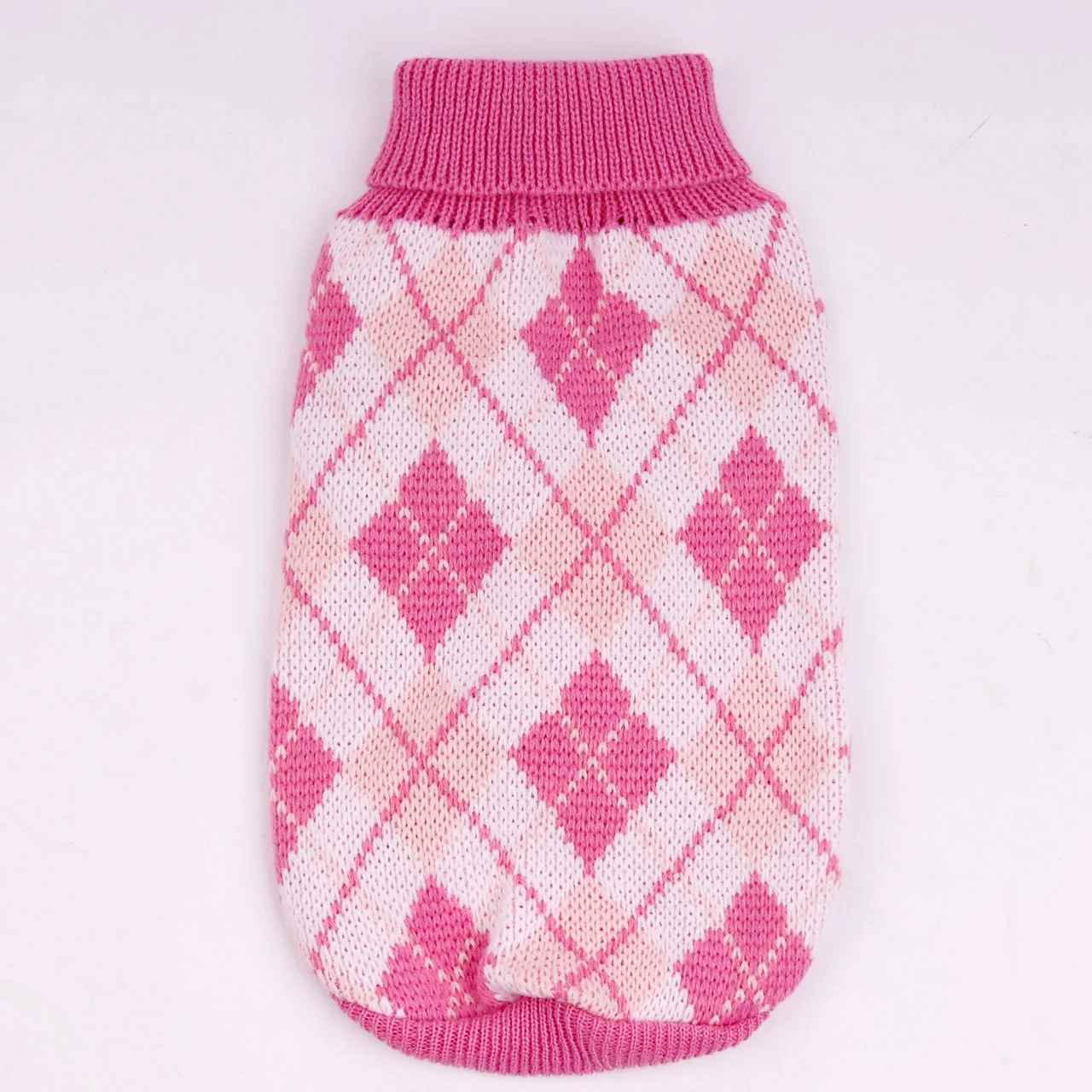 Dog Argyle Sweater Crochet Knitted for Doggie Puppy Cat Small ,Warm & Comfortable Dog Cold Weather Clothes