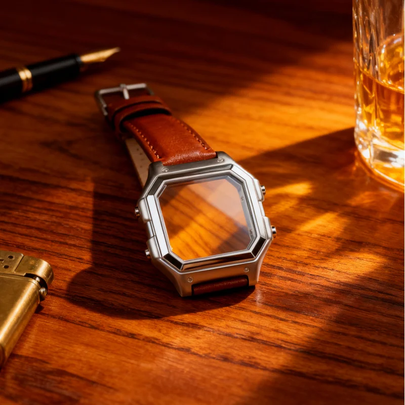 Per Casio Watch case AE-1200wh mod kit MAE1300 AE1200 coperchio anteriore baffle Bezel custodia in acciaio inossidabile modificato accessori argento