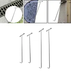 Manhole Hook Tool for Moving Utility Tool T Shape Hook for Sewer Lids Septic Tanks Drains Rolling Doors Manhole Covers