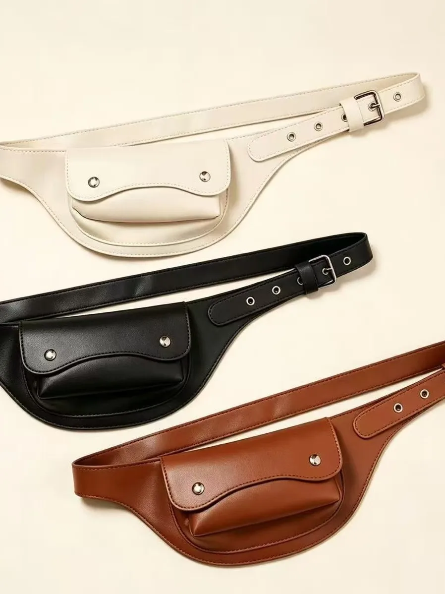 Retro Style Leather Waist Bag Unisex Casual Fashion Decorative Multi-Functional Belt Bag Summer 2026 New Design Sensation