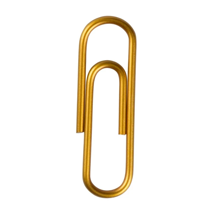 Standard Paper Clips in Gold Color 100 Pieces per Pack Small Size 1 Inch Ideal for Office Organization School Projects and Home