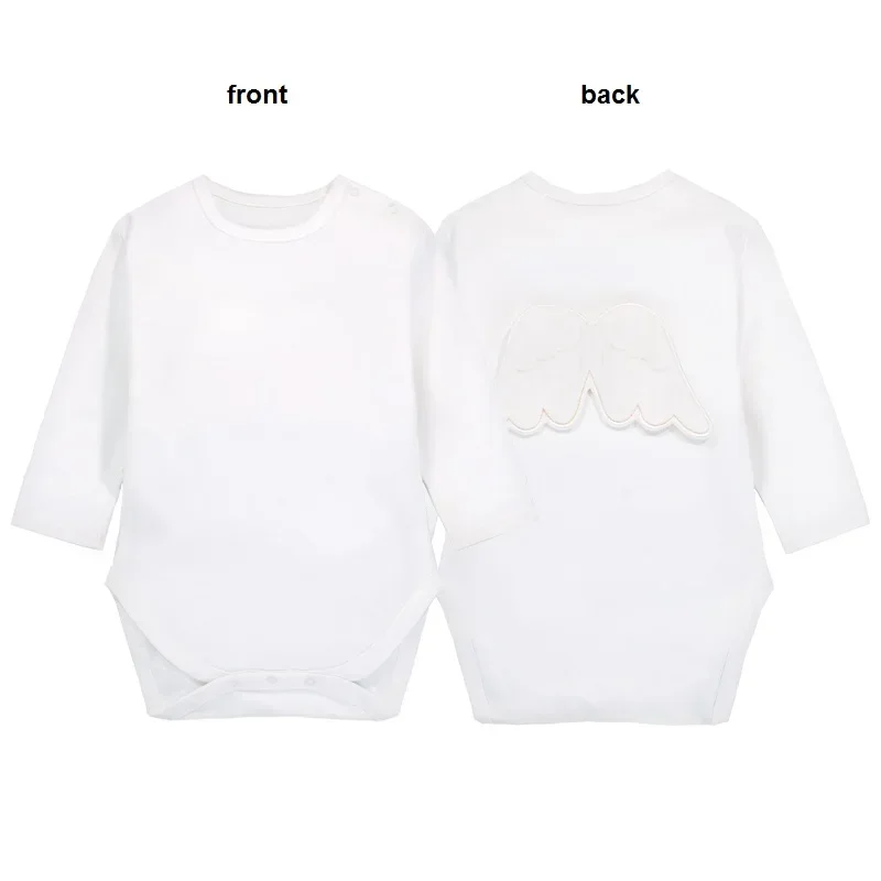 0-24 Months Baby Boys Girls Long Sleeve Angel Wing Bodysuit Newborn Infant Toddler Rompers Clothes Kids Costume Jumpsuit