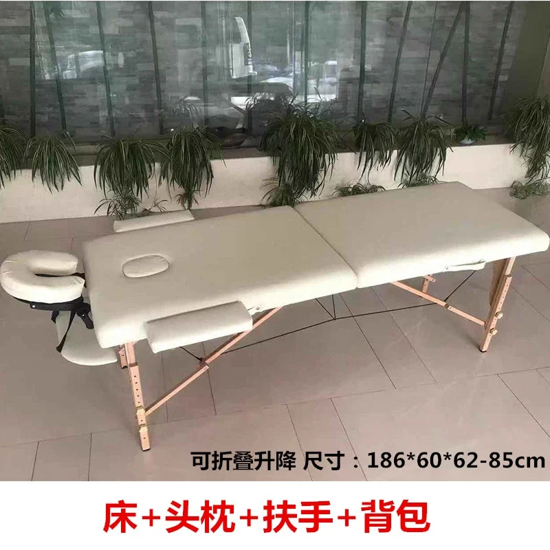 Portable Face Wooden Massage Bed Folding Tattoo Spa Ear Cleaning Massage Table Physiotherapy Lit Pliant Beauty Furniture