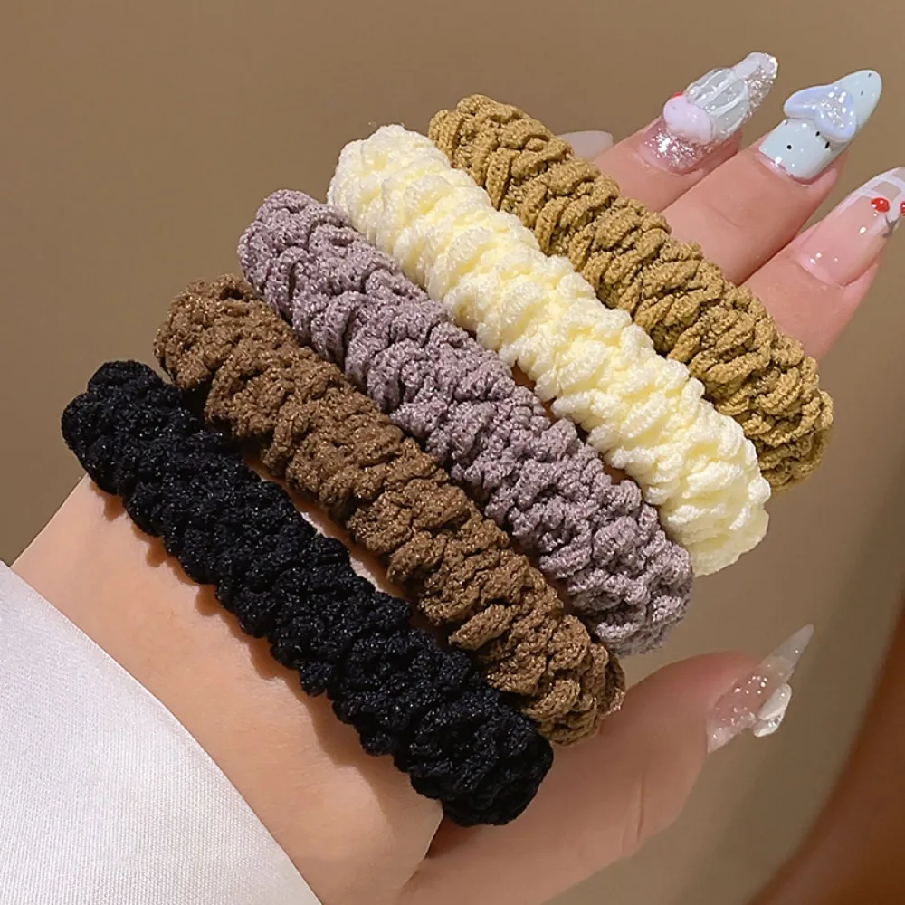 Proste podstawowe elastyczne opaski do włosów krawaty dla dziewczynki Scrunchie uchwyt na kucyk opaski gumowe gumka do włosów modna opaska na głowę akcesoria do włosów — zdjęcie 7