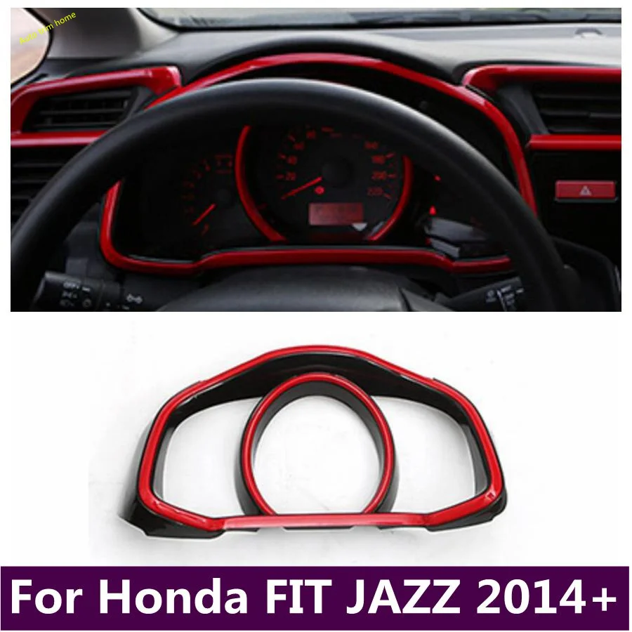 

Black Red Dashboard Tachometer Display Screen Decoration Ring Fit For Honda FIT JAZZ 2014 - 2020 Car Accessories