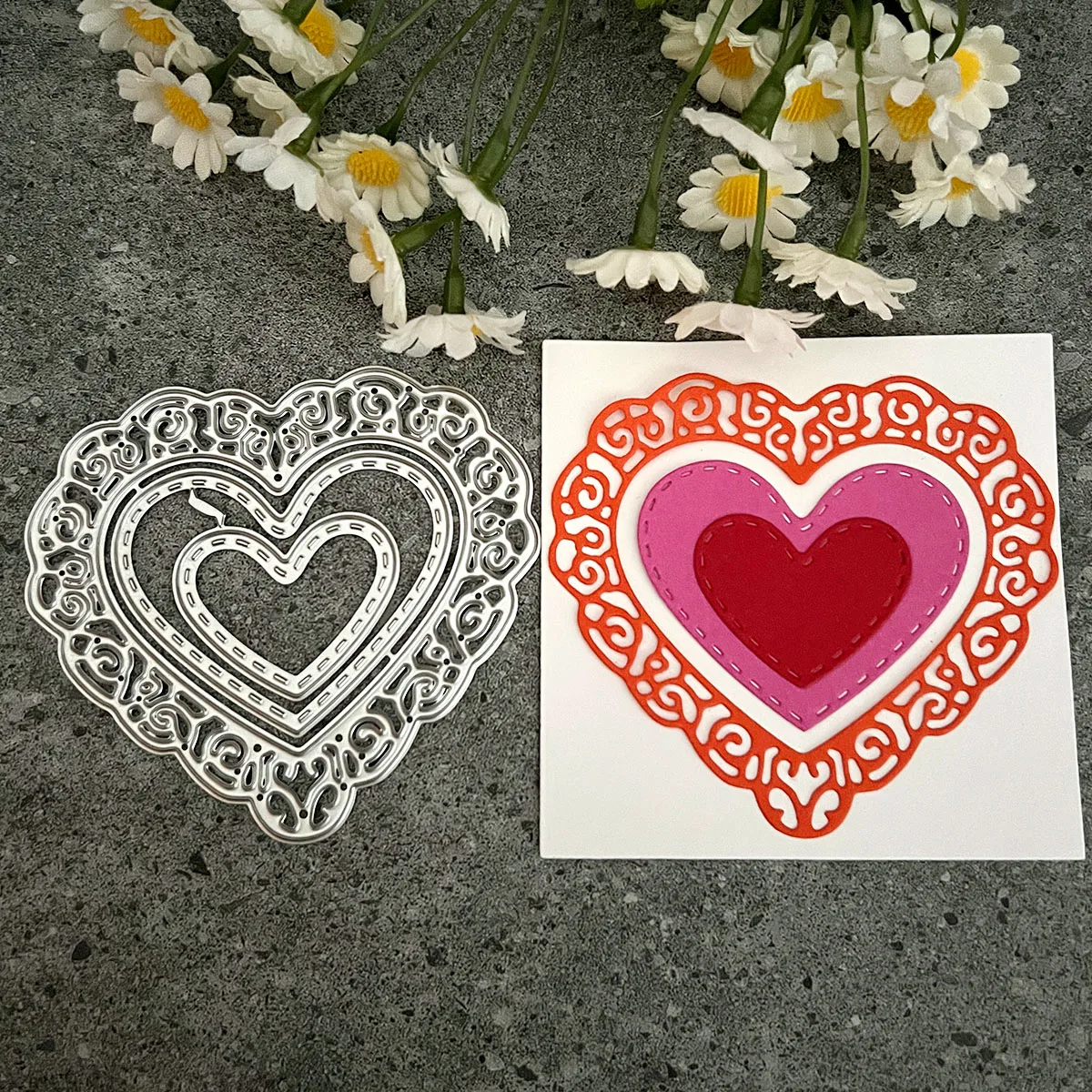 New Wedding Love Hearts Serial Craft Dies Metal Cutting Die Scrapbooking Embossing Paper Cards Template DIY Punch Stencil