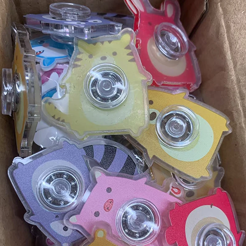 10PCS Cartoon Animal Small Fidget Spinner Party Favors Birthday Gifts Autism Sensory Stress Relief Toys for Kids Boys Girls