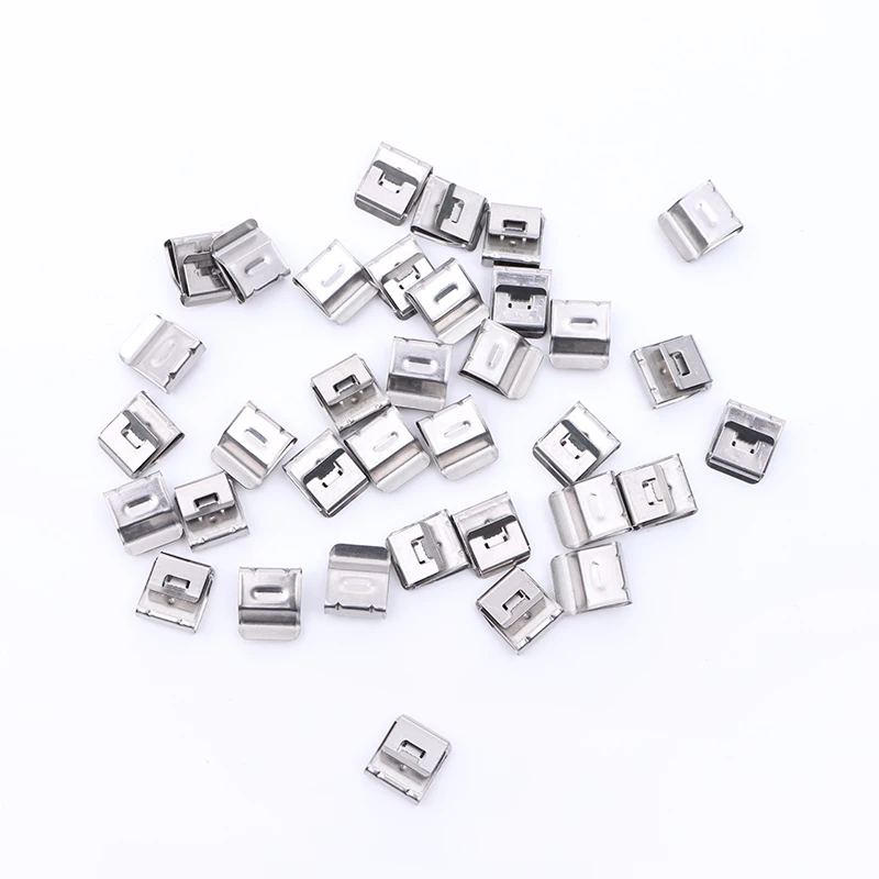 10/50pcs Wire Clips Photovoltaic Solar Panel Wire Clamp Metal Fixed Frames Pv Wiring Stainless Management Harness Locking Clamps