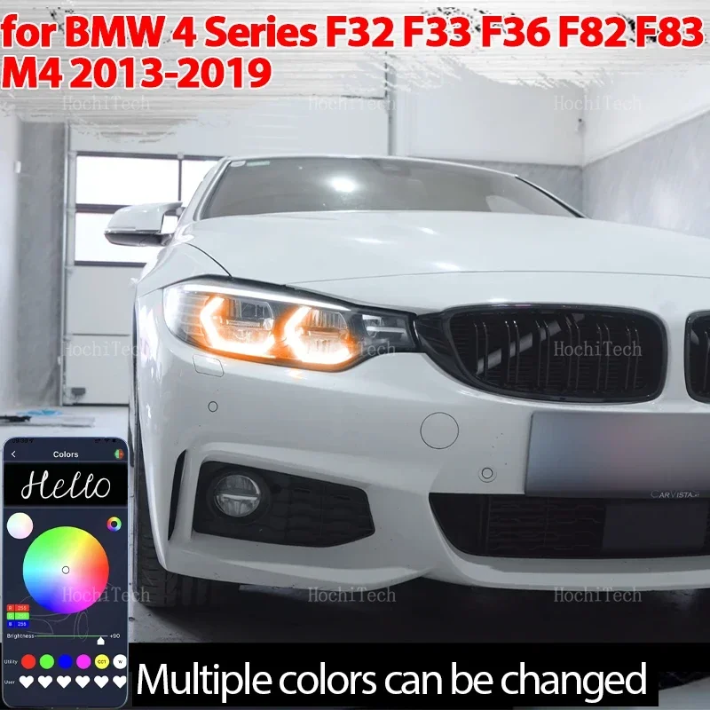 

Multi Colors RGB Rings M4 style Light LED Angel Eyes Kit with APP control For BMW 4 Series F32 F33 F36 F82 F83 M4 2013-2019