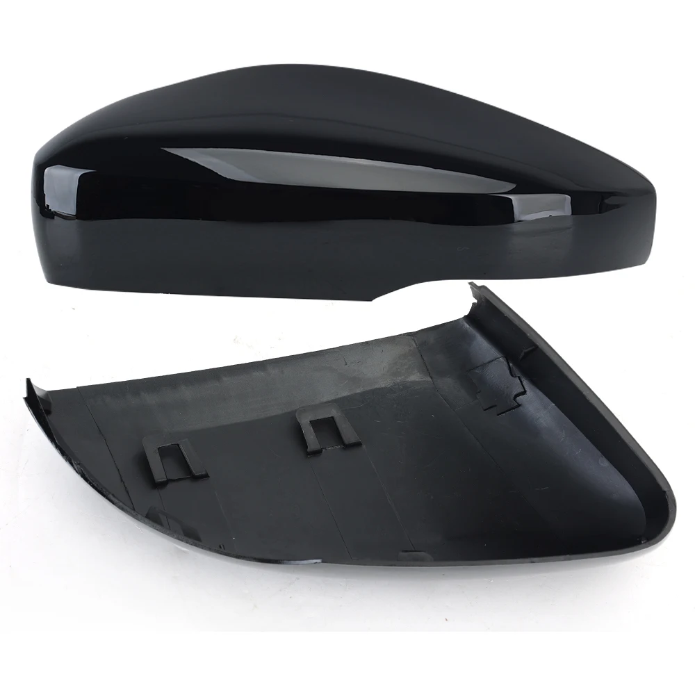 Side Mirror Cover Caps For VW Polo 2009-2017 Glossy Black Auto Replacement Cover Wing Mirror Cover With Hole Car Accessories