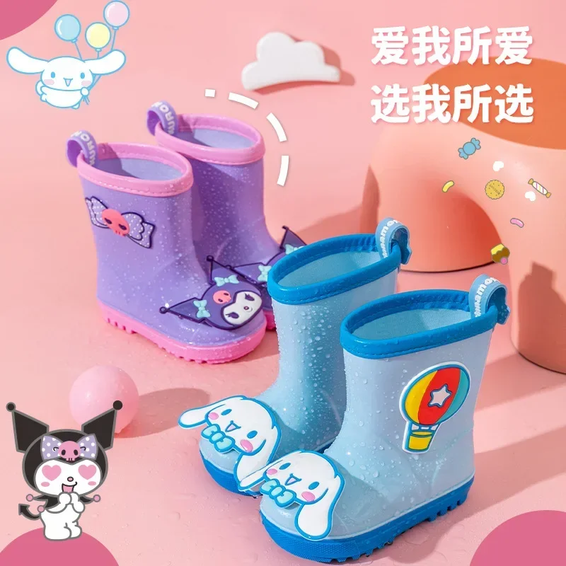 Kids Girl Boy Rain Boots Waterproof Toddler Rainboots Children\'s Shoes Rubber Boots Kids Baby Cartoon Dinosaur Water Shoes Boots