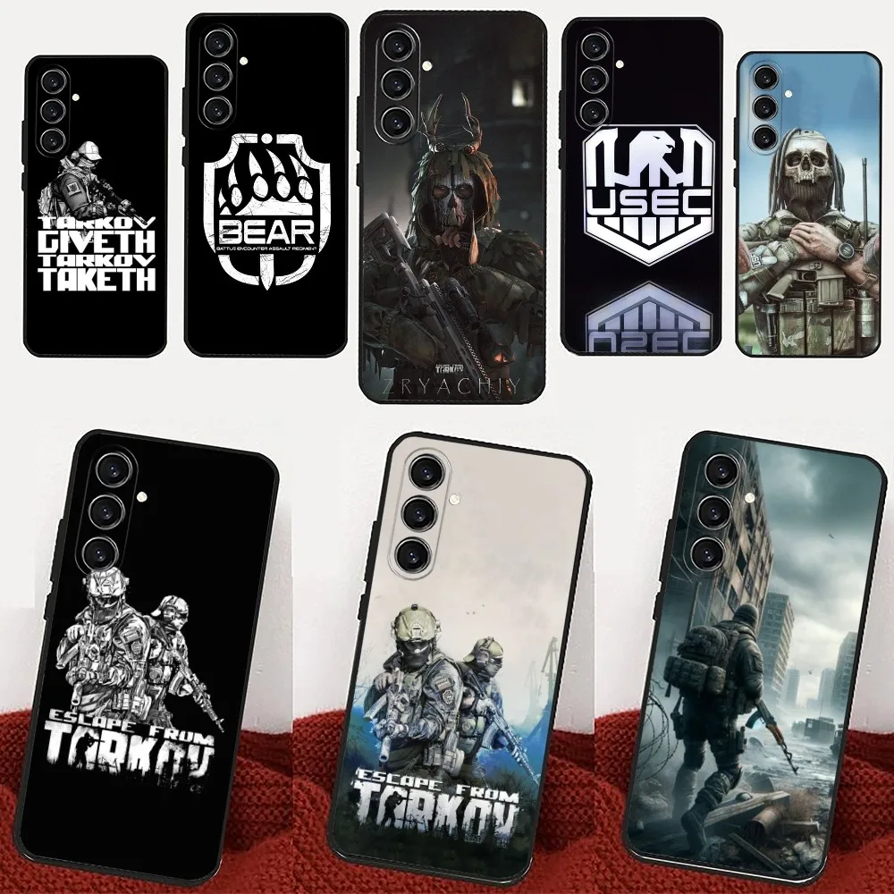 E-Escape From Tarkov Phone Case For Samsung Galaxy A13,21s,22,31,32,52,53,71,80,91 Black Soft Cover