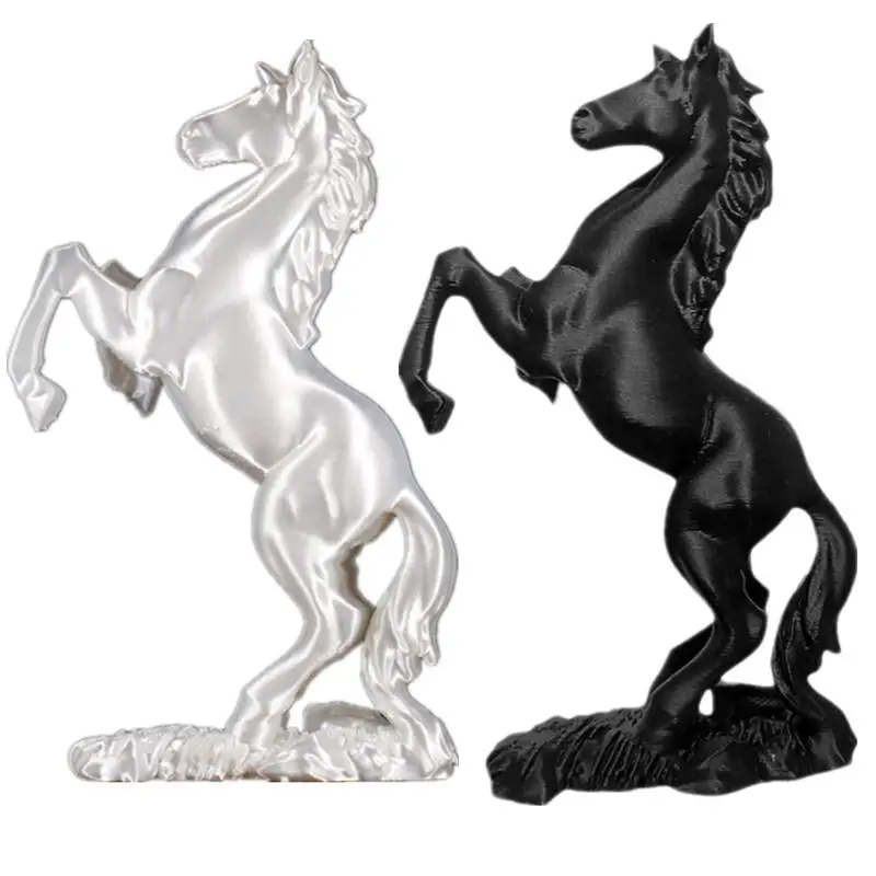 (BF06)3D Printed Horse Statue Pegasus Sculpture Horse Ornament Modern Animal Art Decor Success Symbol For Home & Office