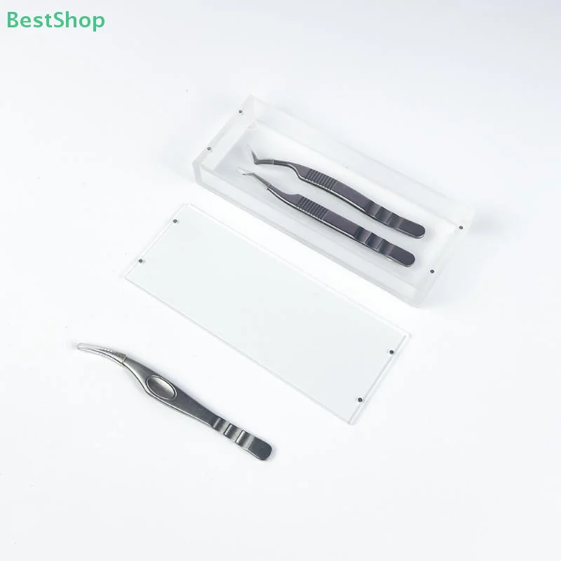 Caja de almacenamiento de pestañas, placa magnética para extensión de pestañas, organizador de maquillaje de pestañas postizas multifuncional, soporte para pestañas de paleta acrílica