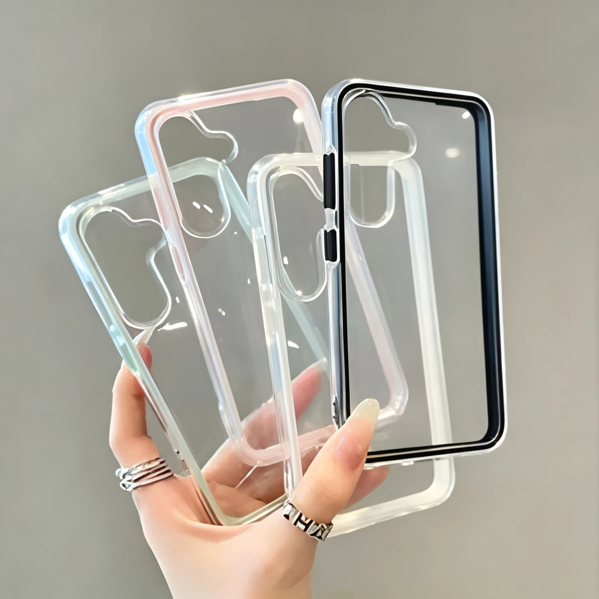Candy Solid Color Phone Case For Samsung Galaxy A57 A56 A37 A07 A55 A17 A27 5G S26 S25 S24 S23 Ultra Plus Clear Soft TPU Cover