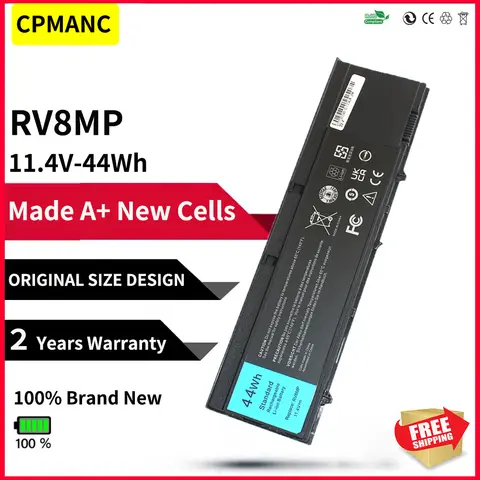 Dell Latitude XT3 태블릿 PC H6T9R 1NP0F 37HGH 11.4V 44WH용 CPMANC 새 RV8MP 노트북 배터리