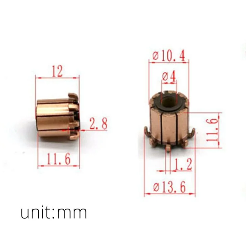 1 pezzo Accessori fai da te Commutatore motore elettrico 10.4x4x11.6mm 8P Denti in rame per utensile elettrico