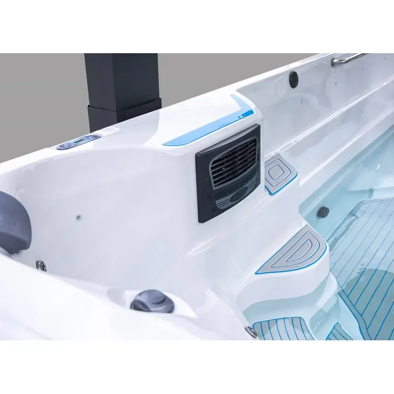 Safe Hydraulic Machine 5.5M Outdoor Acrylic Exercise Training Pool Endless Swimming Underwater Treadmill