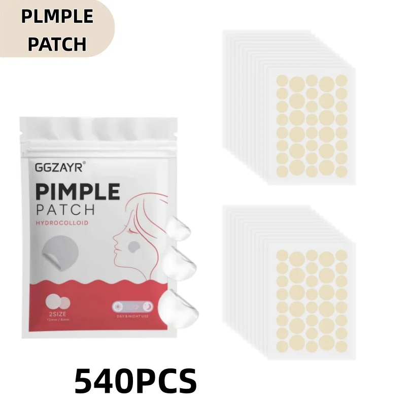 Pimple Patches for Face 180/540Pcs Hydrocolloid Acne Patch Invisible Waterproof Ultra Thin Spot Stickers 8mm 12mm