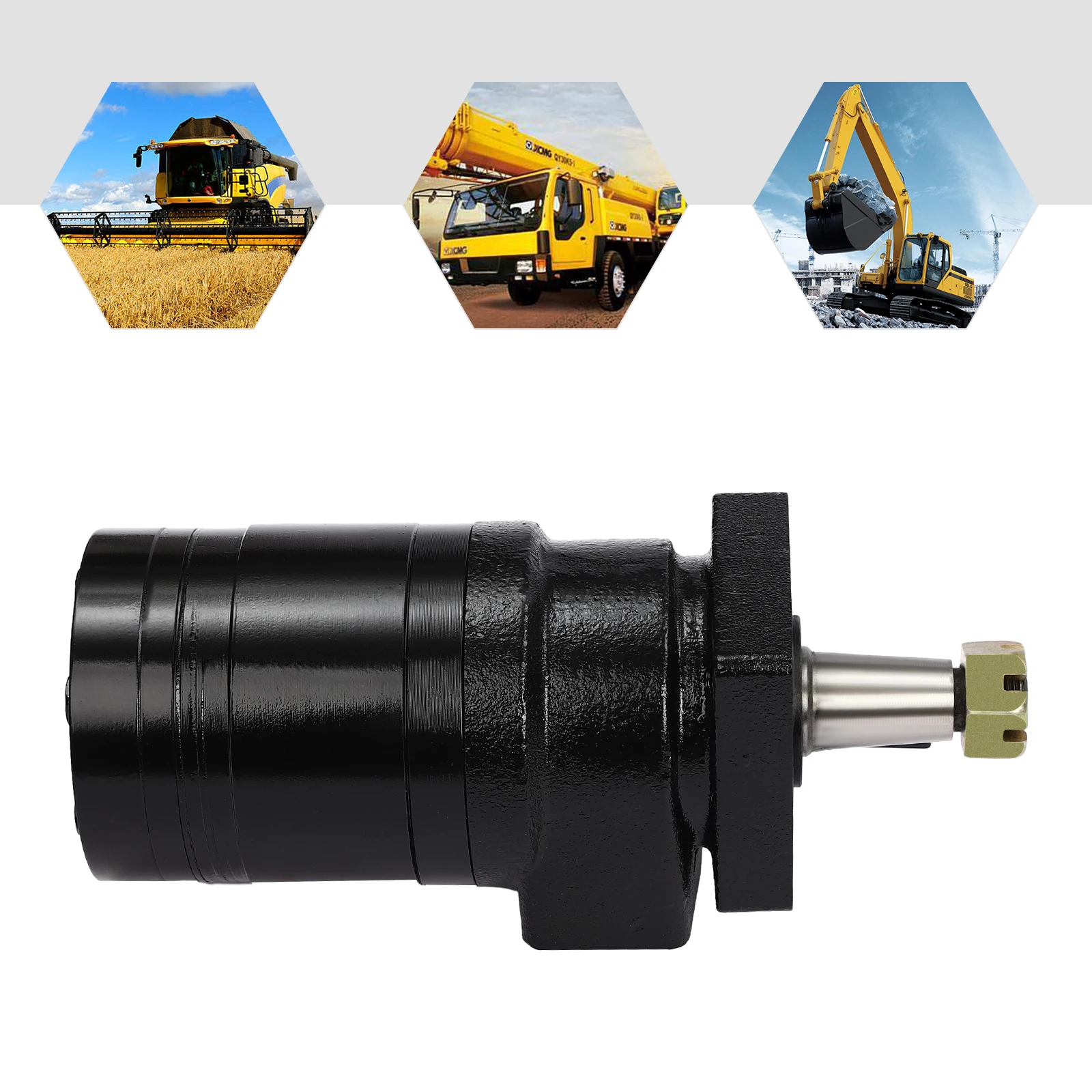 BME 2-230 Cast Iron Hydraulic Motor, High Torque (378 N.m), 247 RPM, for Industrial, Agricultural & Construction Machinery