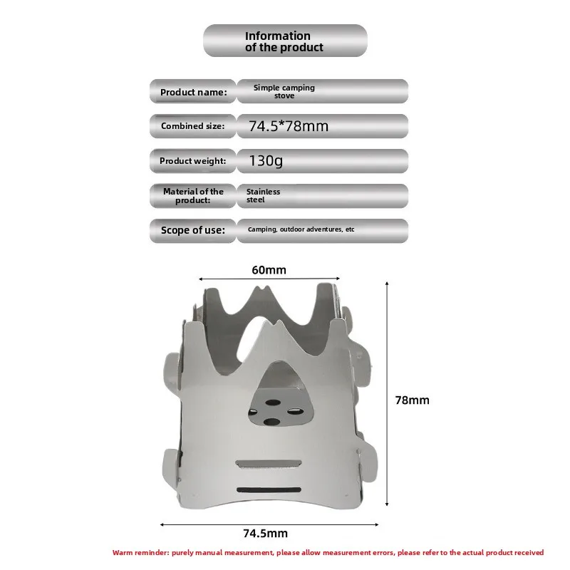 Outdoor Sports Travel Camping Adventure Simple Stove Removable Portable, Camping Stove