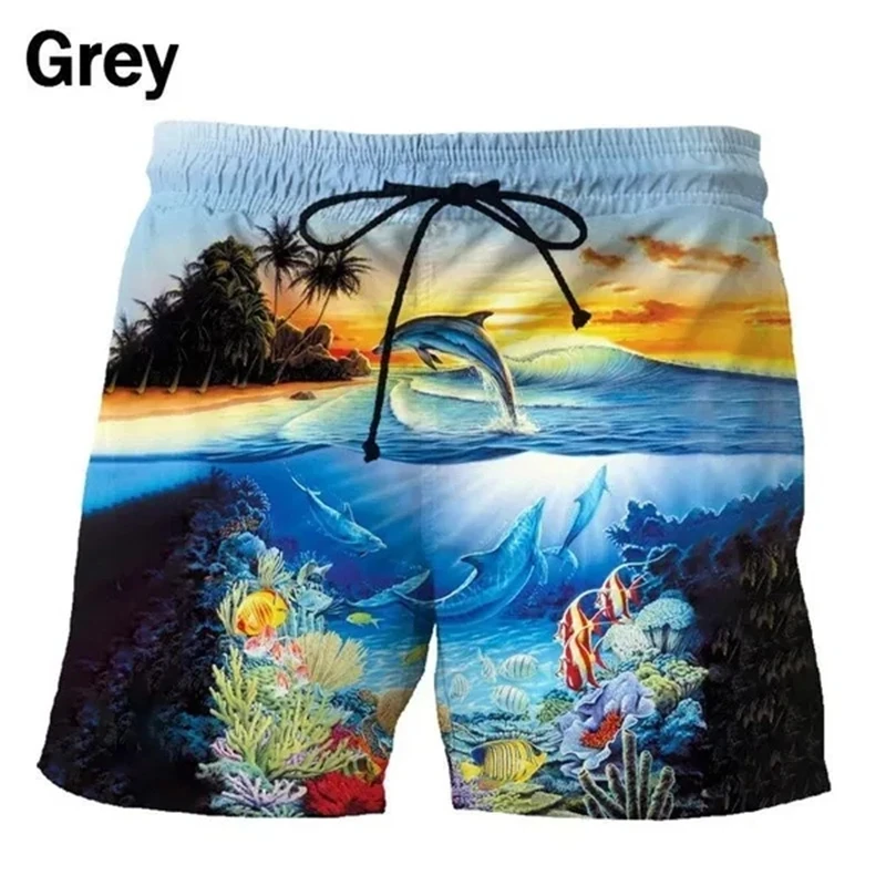 Delphin 3D-Druck kurze Hosen Herren Street Fashion Hip-Hop lustige Strands horts Ropa Hombre Herren Badehose Sportswear Eis Shorts