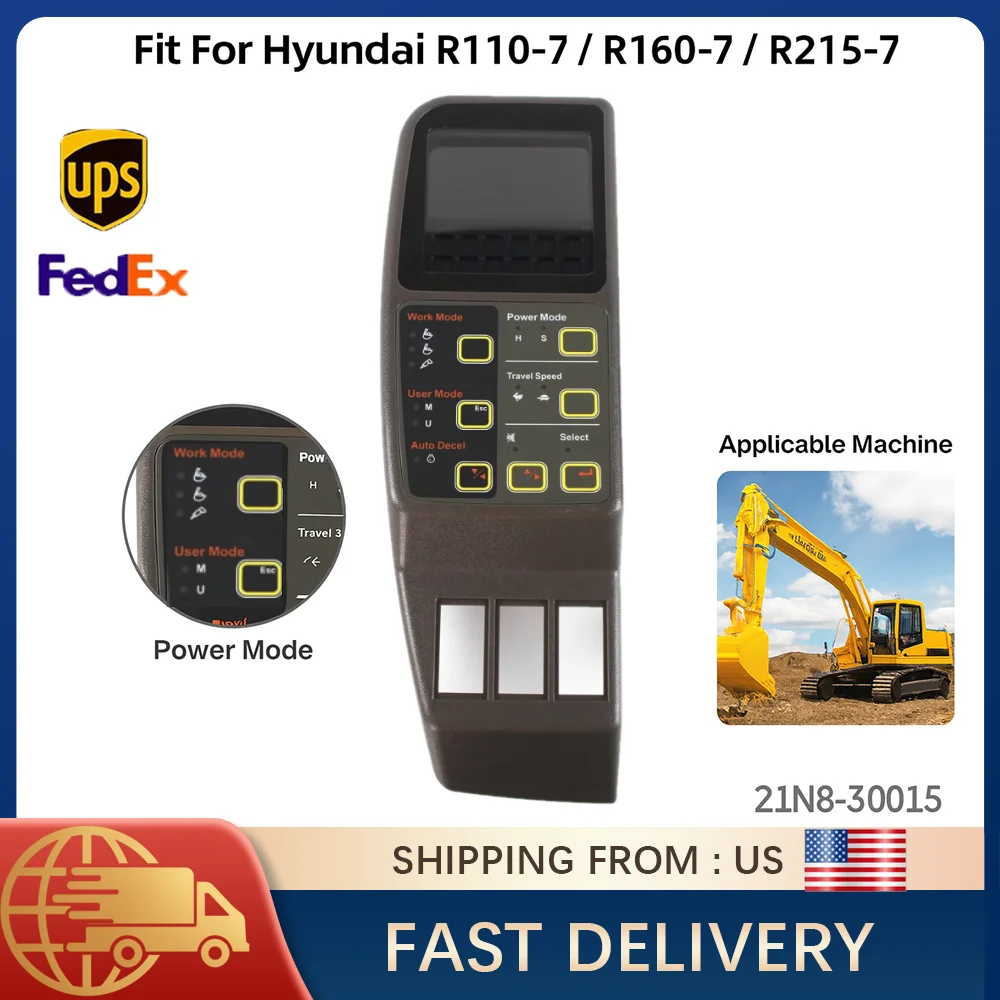 

Панель дисплея монитора для Hyundai R110-7 R160-7 R215-7 R225-7 R290-7 экскаватора OE 21N8-30015 21N8-30010 детали