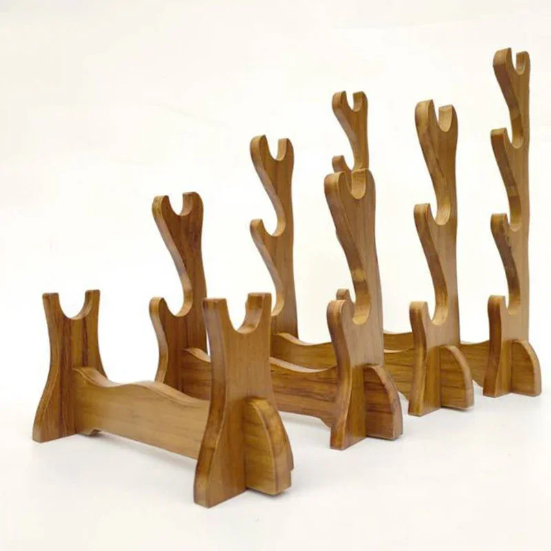 Tiers Japanese Katana Holder Wood Samurai Stents Cosplay Sword Knife Decoration Display Stand Holder Bracket Rack