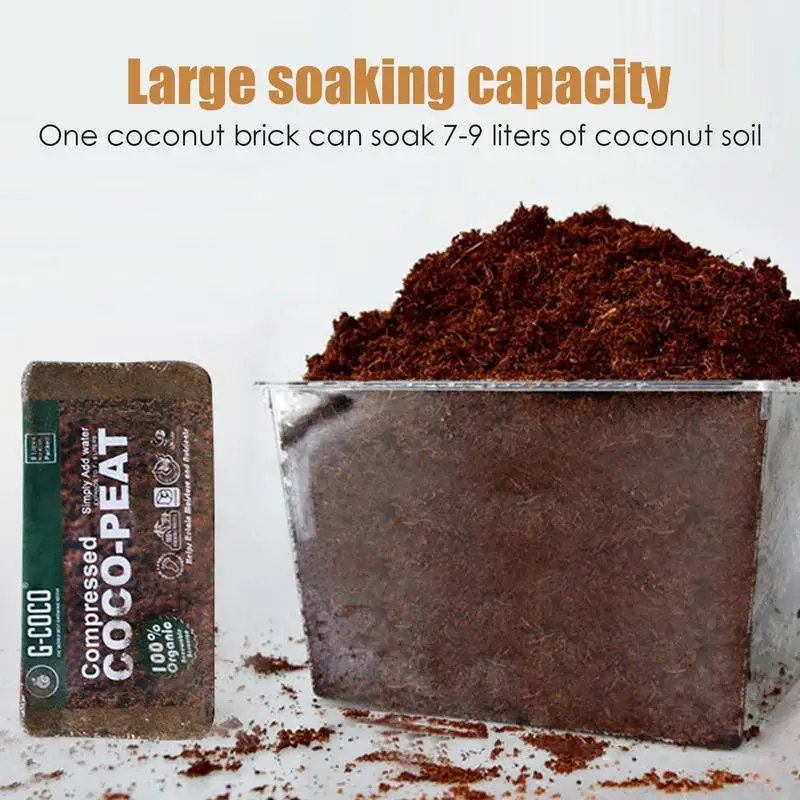 

Natural Organic Planting Coco Nutrient Soil Substrate Coconut Coir Bricks Planting Coco Nutrient Soil Substrate Blocks 650g