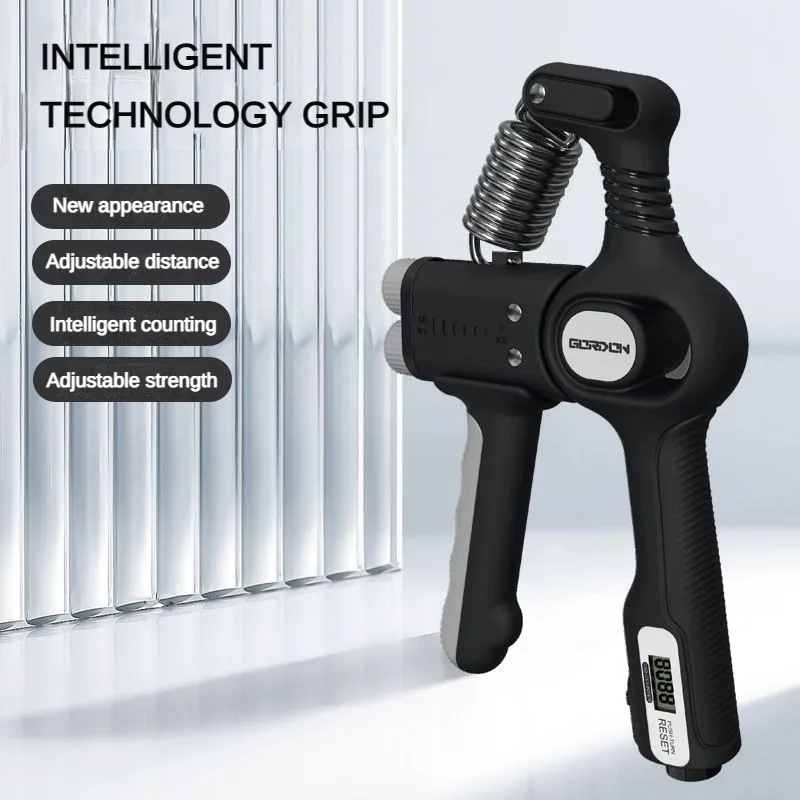 10-60kg New Hand Grip Automatic Counting Grip Strength Spring Strength And Wide Distance Dual Adjustment Gripper Finger Exercise