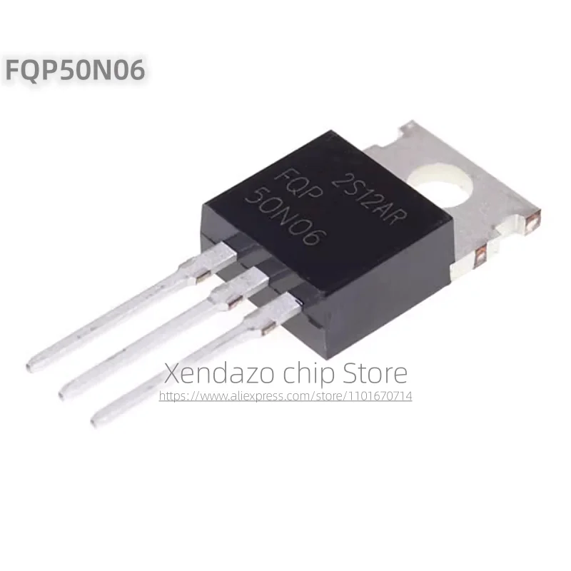 10pcs/lot FQP50N06 TO-220 package Original genuine 50A/60V MOS field effect