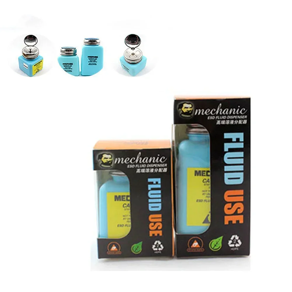 กดประเภทขวด MECHANIC TZ01 4ออนซ์6Oz สแตนเลสสตีลป้องกันไฟฟ้าสถิตย์ Splash Proof JJP Push แอลกอฮอล์ขวด Solution Dispenser