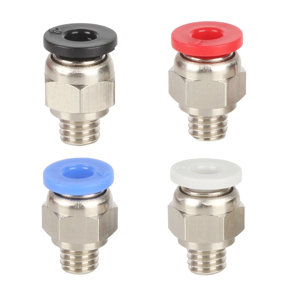 XCR3D 3D Printer Parts PC4-01 Straight through Pneumatic Fittings V6 Feeding Adapter 4*2 Feeding PTFE Tube for E3D 1.75mm Hotend