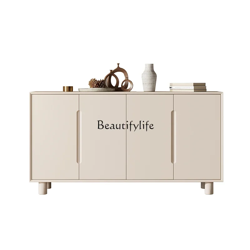 

FG26Wabi Sand Cream Style Shoe Cabinet Solid Wood French Porch Side Decorative Cabinet