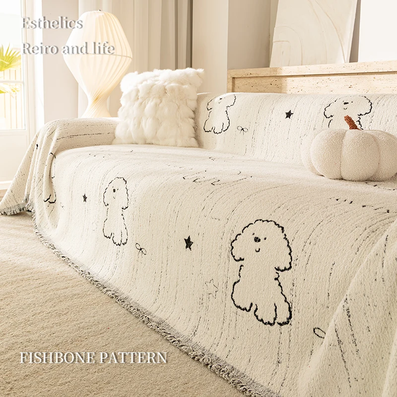 

Sofa towel, one full cover, all season universal anti slip cushion, anti cat scratch cover, cloth blanket