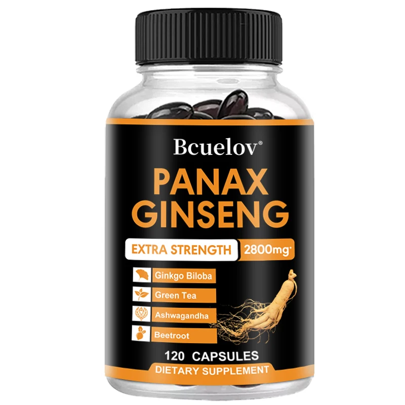 

Капсулы Panax Ginseng с гинкго билоба для энергии, концентрации, работоспособности, жизненной силы и поддержки иммунитета, без глютена и без ГМО.