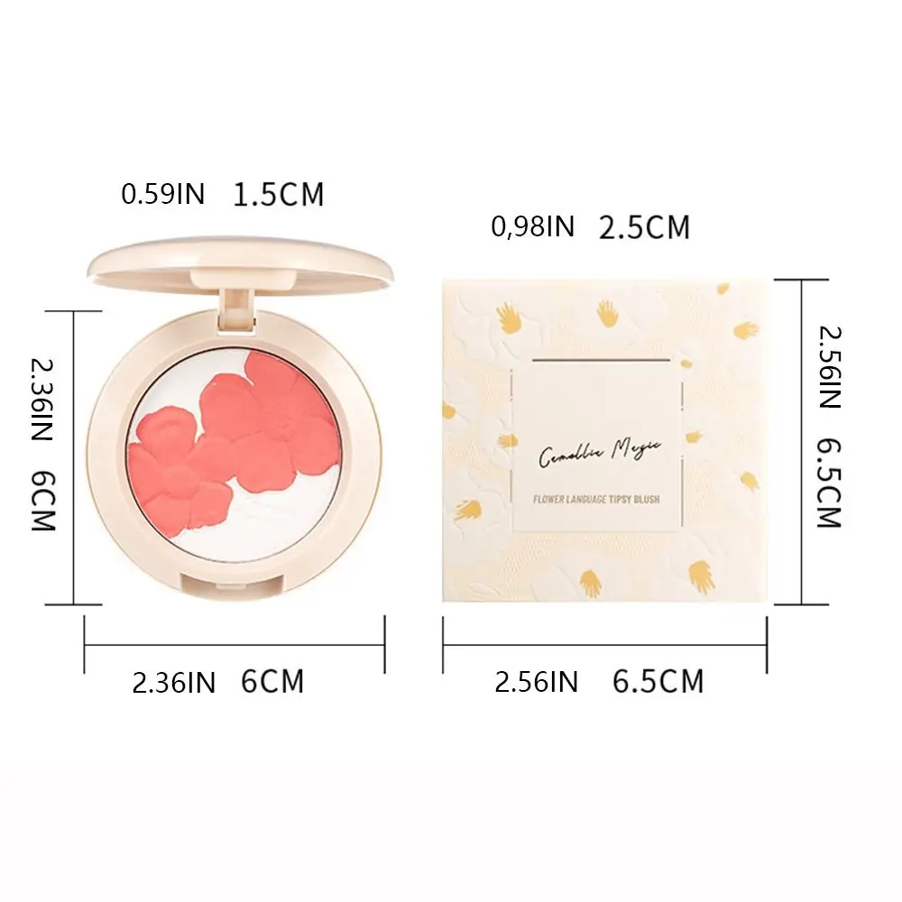 Matte Blusher Gradient Blush Palette Fashion Face Pigment Nude Peach Blush Powder Water Proof Long Lasting Cheek Tint Women