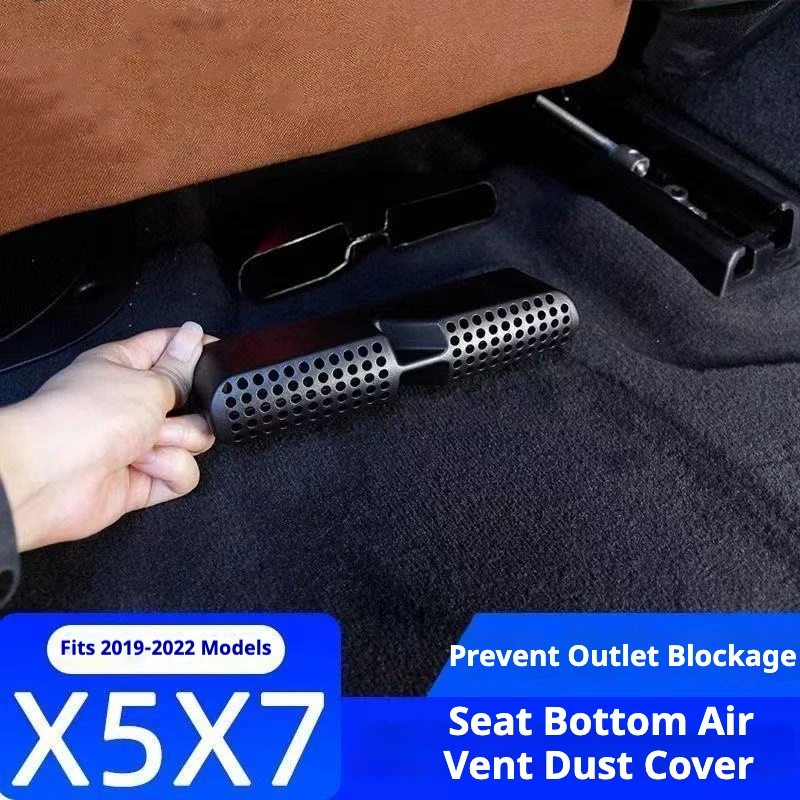 For BMW X5 G05 XDrive X6 G06 X7 G07 Accessories Rear Seat Air Vent Cover Floor AC Outlet Protector