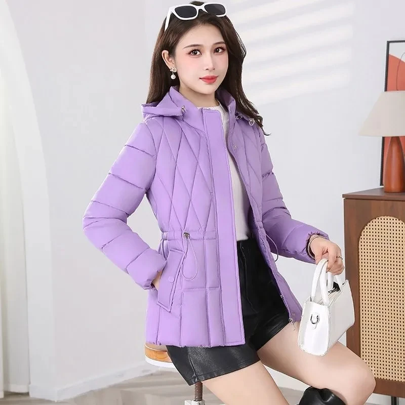 

Women's Winter Parkas Coat 2026 Korean Version Temperament Ladies Down Cotton Jacket Short Warm Elegant Female Outerwear