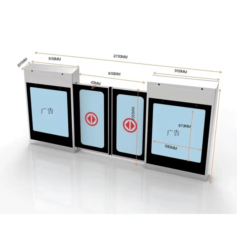 Emergency Exit Turnstile Subway Bus Station Automatic Shielding Door Face Recognition Intelligent Crowd Control Sliding Door