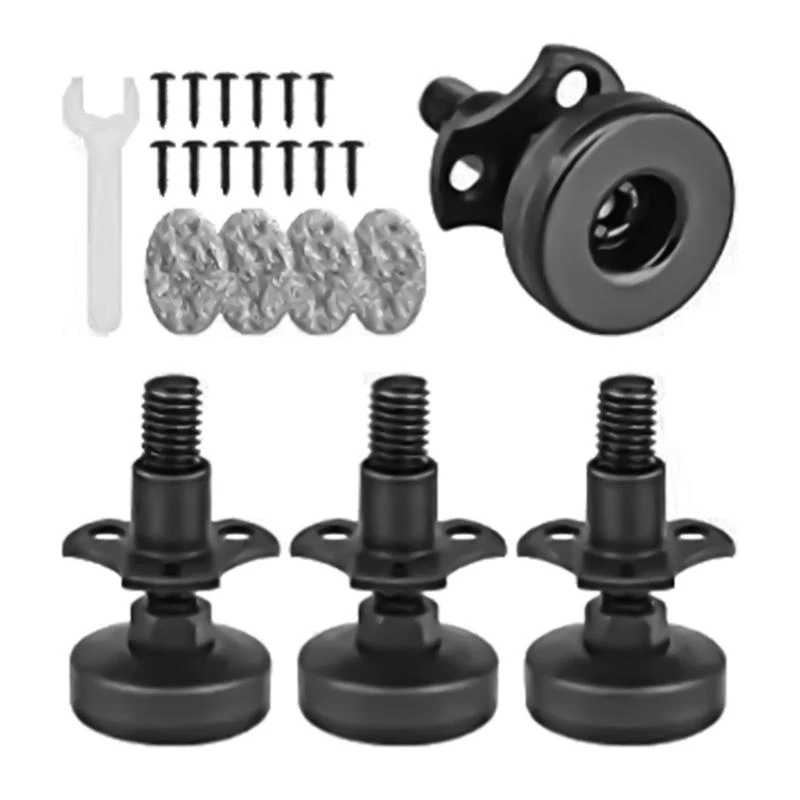 F92C Practical Base Workbenches Leveling Feet 3/8Inch Thread 4Pieces Pack